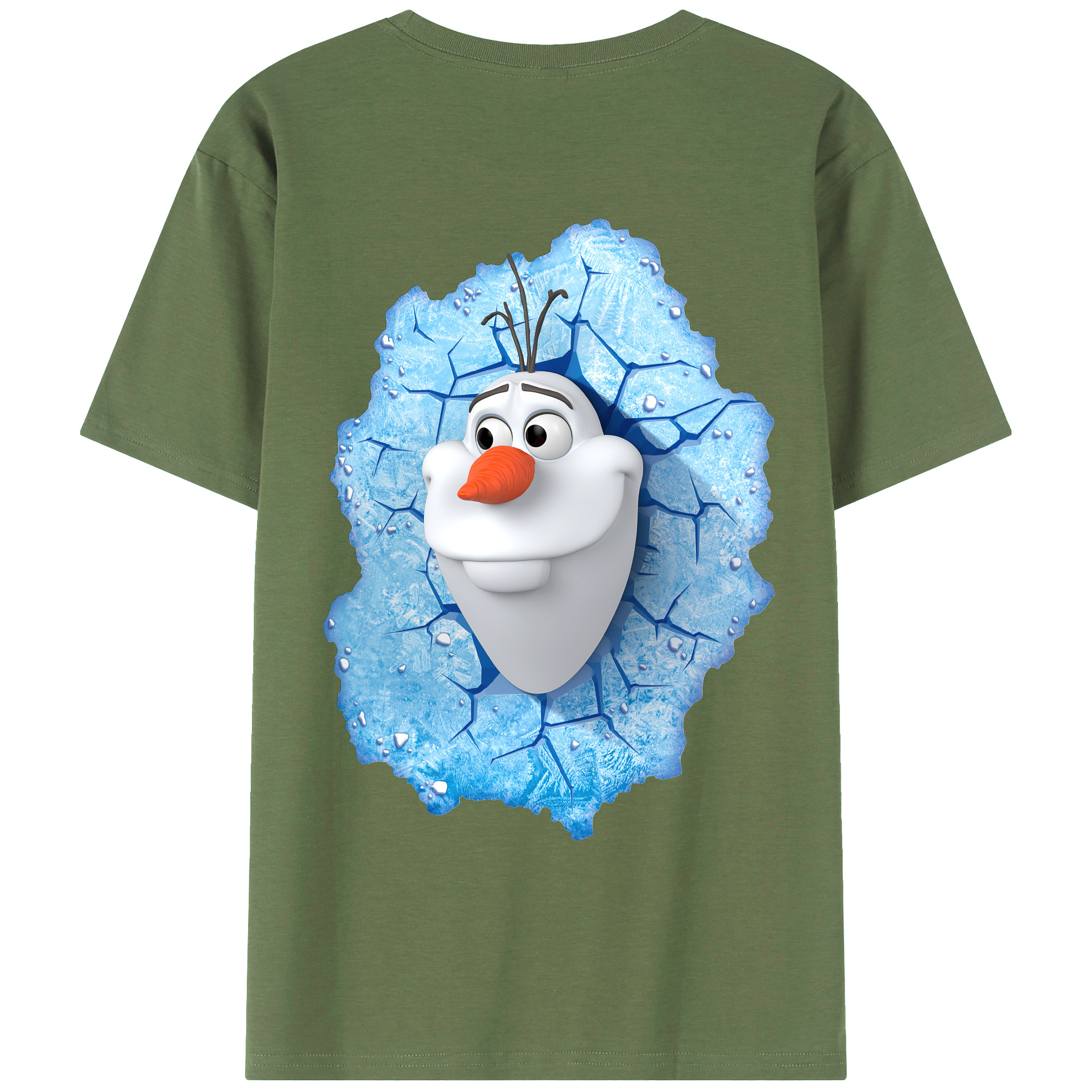 （画像用） アナと雪の女王 アンナ エルサ Frozen Anna Elsa 綿100％ メンズ半袖Tシャツ（バックプリント） 通気性